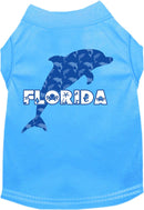 Pet Dog & Cat Screen Printed Shirt for Small to Medium Pets (Sizes XS-XL), "Florida Blue Dolphins"