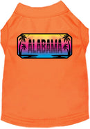 Pet Dog & Cat Screen Printed Shirt for Medium to Large Pets (Sizes 2XL-6XL), "Alabama Beach Shades"