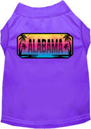 Pet Dog & Cat Screen Printed Shirt for Medium to Large Pets (Sizes 2XL-6XL), "Alabama Beach Shades"