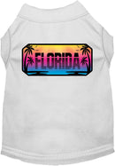 Pet Dog & Cat Screen Printed Shirt for Medium to Large Pets (Sizes 2XL-6XL), "Florida Beach Shades"