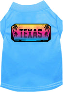 Pet Dog & Cat Screen Printed Shirt for Medium to Large Pets (Sizes 2XL-6XL), "Texas Beach Shades"