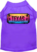 Pet Dog & Cat Screen Printed Shirt for Medium to Large Pets (Sizes 2XL-6XL), "Texas Beach Shades"