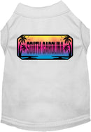 Pet Dog & Cat Screen Printed Shirt for Small to Medium Pets (Sizes XS-XL), "South Carolina Beach Shades"