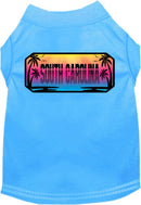 Pet Dog & Cat Screen Printed Shirt for Medium to Large Pets (Sizes 2XL-6XL), "South Carolina Beach Shades"