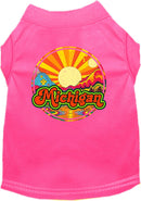 Pet Dog & Cat Screen Printed Shirt for Small to Medium Pets (Sizes XS-XL), "Michigan Mellow Mountain"