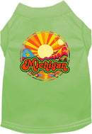 Pet Dog & Cat Screen Printed Shirt for Small to Medium Pets (Sizes XS-XL), "Michigan Mellow Mountain"