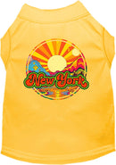Pet Dog & Cat Screen Printed Shirt for Small to Medium Pets (Sizes XS-XL), "New York Mellow Mountain"