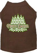 Pet Dog & Cat Screen Printed Shirt for Medium to Large Pets (Sizes 2XL-6XL), "North Dakota Woodland Trees"