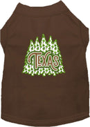 Pet Dog & Cat Screen Printed Shirt for Small to Medium Pets (Sizes XS-XL), "Texas Woodland Trees"