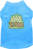 Pet Dog & Cat Screen Printed Shirt for Small to Medium Pets (Sizes XS-XL), "Wyoming Woodland Trees"