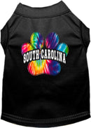 Pet Dog & Cat Screen Printed Shirt for Medium to Large Pets (Sizes 2XL-6XL), "South Carolina Bright Tie Dye"