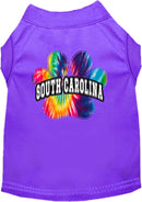 Pet Dog & Cat Screen Printed Shirt for Medium to Large Pets (Sizes 2XL-6XL), "South Carolina Bright Tie Dye"