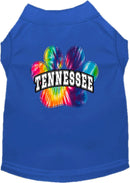 Pet Dog & Cat Screen Printed Shirt for Medium to Large Pets (Sizes 2XL-6XL), "Tennessee Bright Tie Dye"