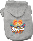 Pet Dog & Cat Screen Printed Hoodie for Small to Medium Pets (Sizes XS-XL), "Alaska Groovy Summit"