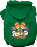 Pet Dog & Cat Screen Printed Hoodie for Medium to Large Pets (Sizes 2XL-6XL), "Arizona Groovy Summit"