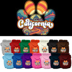 Pet Dog & Cat Screen Printed Hoodie for Medium to Large Pets (Sizes 2XL-6XL), "California Groovy Summit"