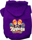 Pet Dog & Cat Screen Printed Hoodie for Medium to Large Pets (Sizes 2XL-6XL), "Kentucky Groovy Summit"