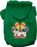 Pet Dog & Cat Screen Printed Hoodie for Small to Medium Pets (Sizes XS-XL), "Maine Groovy Summit"