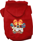 Pet Dog & Cat Screen Printed Hoodie for Medium to Large Pets (Sizes 2XL-6XL), "Maine Groovy Summit"