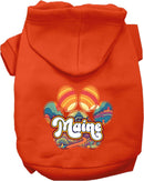 Pet Dog & Cat Screen Printed Hoodie for Medium to Large Pets (Sizes 2XL-6XL), "Maine Groovy Summit"