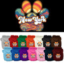 Pet Dog & Cat Screen Printed Hoodie for Medium to Large Pets (Sizes 2XL-6XL), "New York Groovy Summit"