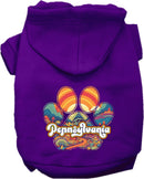 Pet Dog & Cat Screen Printed Hoodie for Small to Medium Pets (Sizes XS-XL), "Pennsylvania Groovy Summit"