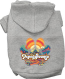 Pet Dog & Cat Screen Printed Hoodie for Small to Medium Pets (Sizes XS-XL), "Pennsylvania Groovy Summit"