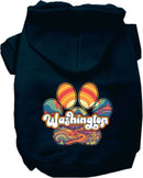 Pet Dog & Cat Screen Printed Hoodie for Small to Medium Pets (Sizes XS-XL), "Washington Groovy Summit"