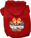 Pet Dog & Cat Screen Printed Hoodie for Medium to Large Pets (Sizes 2XL-6XL), "Wyoming Groovy Summit"