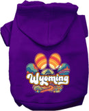 Pet Dog & Cat Screen Printed Hoodie for Medium to Large Pets (Sizes 2XL-6XL), "Wyoming Groovy Summit"