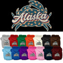 Pet Dog & Cat Screen Printed Hoodie for Medium to Large Pets (Sizes 2XL-6XL), "Alaska Retro Crabs"