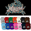 Pet Dog & Cat Screen Printed Hoodie for Small to Medium Pets (Sizes XS-XL), "Maine Retro Crabs"