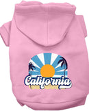 Pet Dog & Cat Screen Printed Hoodie for Medium to Large Pets (Sizes 2XL-6XL), "California Coast"