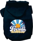 Pet Dog & Cat Screen Printed Hoodie for Medium to Large Pets (Sizes 2XL-6XL), "Florida Coast"