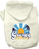 Pet Dog & Cat Screen Printed Hoodie for Small to Medium Pets (Sizes XS-XL), "Georgia Coast"