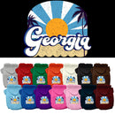 Pet Dog & Cat Screen Printed Hoodie for Small to Medium Pets (Sizes XS-XL), "Georgia Coast"