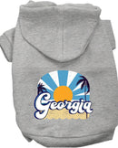 Pet Dog & Cat Screen Printed Hoodie for Small to Medium Pets (Sizes XS-XL), "Georgia Coast"