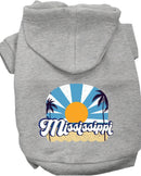 Pet Dog & Cat Screen Printed Hoodie for Small to Medium Pets (Sizes XS-XL), "Mississippi Coast"