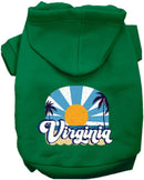 Pet Dog & Cat Screen Printed Hoodie for Medium to Large Pets (Sizes 2XL-6XL), "Virginia Coast"