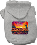 Pet Dog & Cat Screen Printed Hoodie for Small to Medium Pets (Sizes XS-XL), "Arizona Neon Desert"