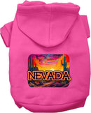 Pet Dog & Cat Screen Printed Hoodie for Medium to Large Pets (Sizes 2XL-6XL), "Nevada Neon Desert"