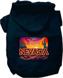 Pet Dog & Cat Screen Printed Hoodie for Medium to Large Pets (Sizes 2XL-6XL), "Nevada Neon Desert"