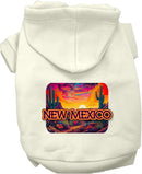 Pet Dog & Cat Screen Printed Hoodie for Medium to Large Pets (Sizes 2XL-6XL), "New Mexico Neon Desert"