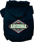 Pet Dog & Cat Screen Printed Hoodie for Small to Medium Pets (Sizes XS-XL), "Arizona Peach Aztec"