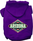 Pet Dog & Cat Screen Printed Hoodie for Small to Medium Pets (Sizes XS-XL), "Arizona Peach Aztec"