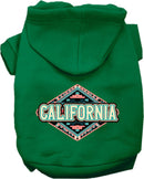 Pet Dog & Cat Screen Printed Hoodie for Small to Medium Pets (Sizes XS-XL), "California Peach Aztec"