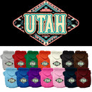 Pet Dog & Cat Screen Printed Hoodie for Medium to Large Pets (Sizes 2XL-6XL), "Utah Peach Aztec"