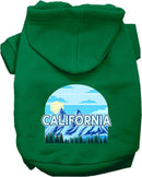 Pet Dog & Cat Screen Printed Hoodie for Medium to Large Pets (Sizes 2XL-6XL), "California Trailblazer"