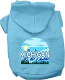 Pet Dog & Cat Screen Printed Hoodie for Small to Medium Pets (Sizes XS-XL), "Michigan Trailblazer"