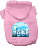 Pet Dog & Cat Screen Printed Hoodie for Small to Medium Pets (Sizes XS-XL), "Maine Trailblazer"